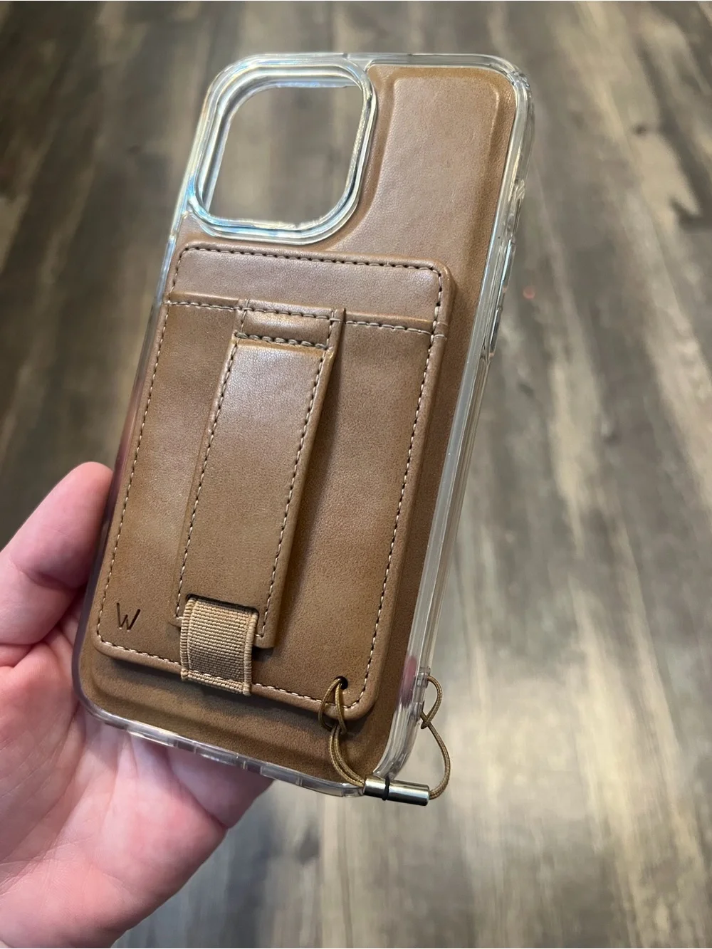 Walli iPhone 14 Pro Max Magnetic Wallet Phone Case in Camel Our Faux Farmhouse